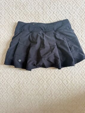 lululemon athletica Black Athletic Pleated Mini Skirt